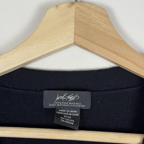 Vintage LL Bean Wool freeport Maine Made in USA Cardigan Sweater Med Cream - Picture 5 of 10